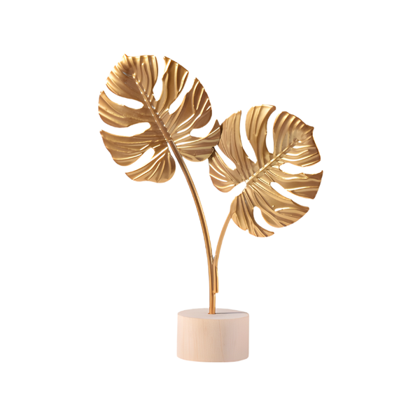 3 Pack - Elegant Metal Feather-Inspired Design Ornament - Gold