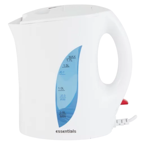 Essentials White Corded Auto Kettle 1.7L Fast-boiling 2200W SA Plug