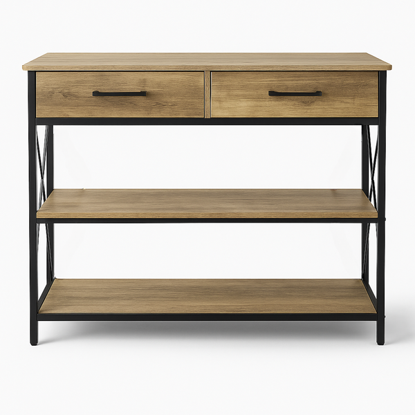 Silverton 2 Drawer Entryway Console Table with Shelves