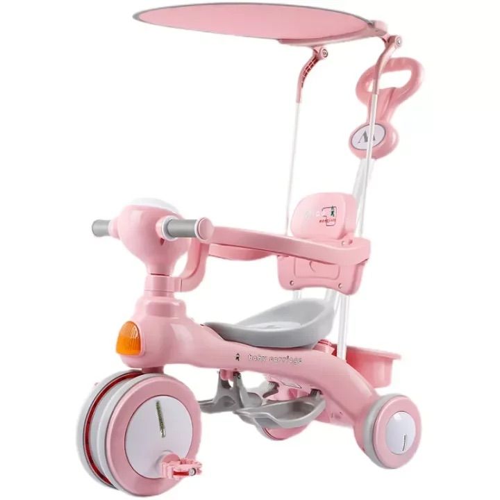 Kids Tricycle Stroller With Lights/Music And Canopy Buy Online in