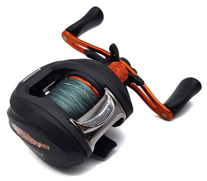 Pioneer Crossfire XB Baitcasting Fishing Reel with 20lb Braided Line