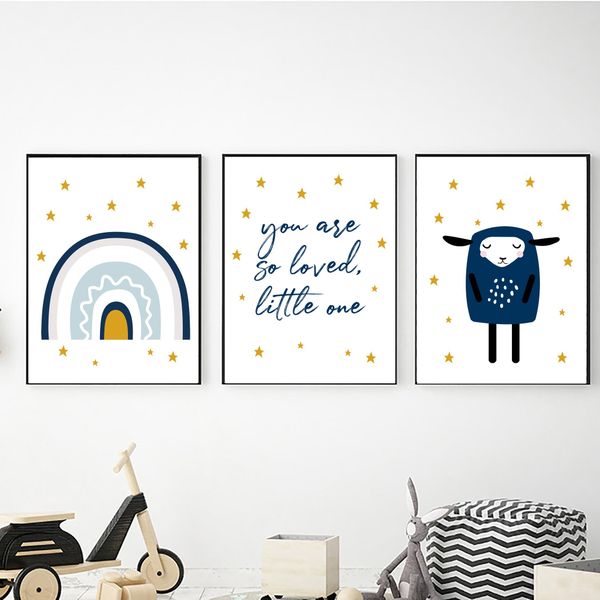 Sleepy Sheep - A3 Canvas -Set Of 3