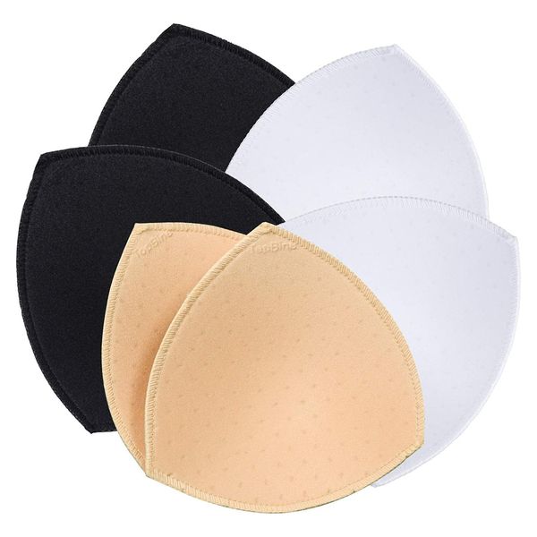 3 Pair Triangles Bra Replacement Pads - Invisibles Seamless Bra Pad