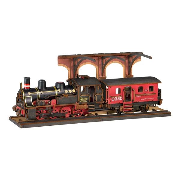 Rolife Robotime Steam Journey - 405 Piece DIY 3D Wooden Puzzle