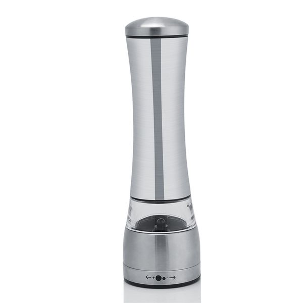 Stainless Steel &amp; Acrylic Manual Pepper Mill Grinder Kitchen Cooking Tool