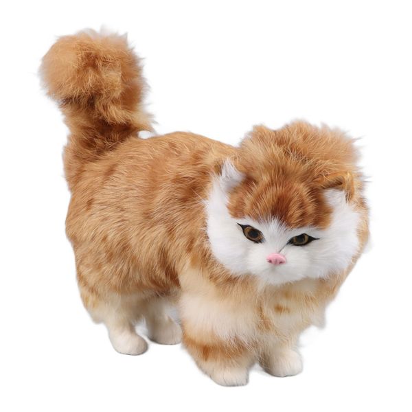 Simulated Cat Plush Toy Realistic Adorable Cat Stuffed Animal Doll Toy Cat