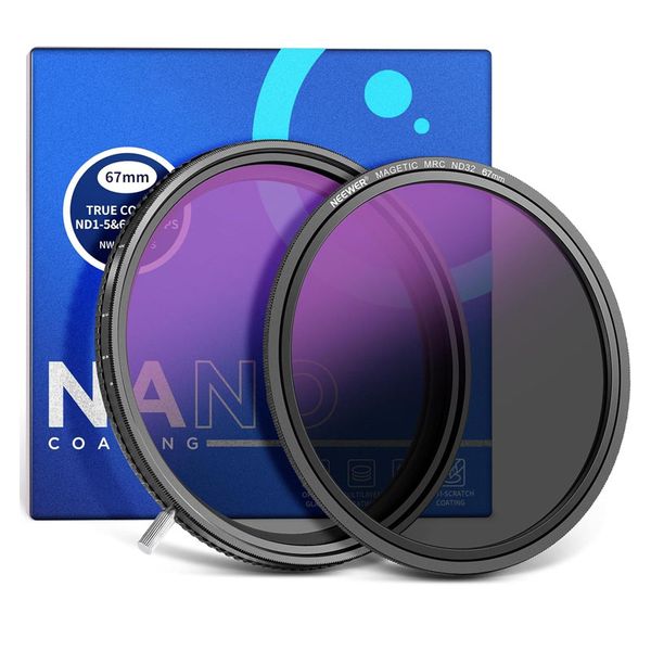 HD True Colors 67mm Filter ND2-512 , VND Filter &amp; Magnetic ND32 Lens Filter