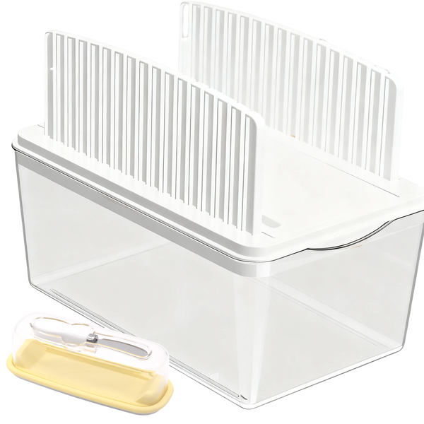 Bread Slicer For Sourdough Bread With Bin,Bread Storage With Butter Dish