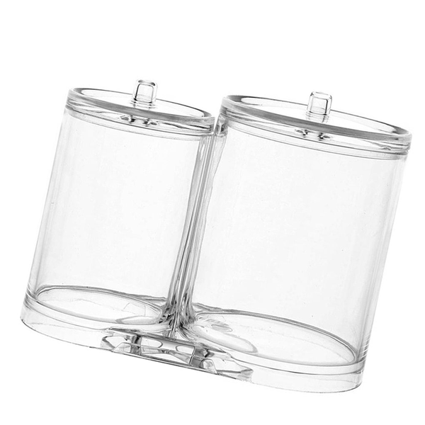 Portable Facial Pad and Cotton Bud Q Tip Storage