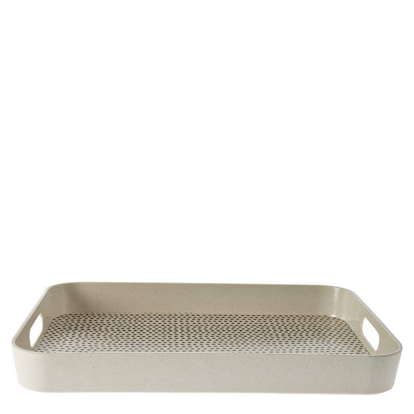George &amp; Mason - Bamboo Fibre Black Spot Serving Tray - 41cm