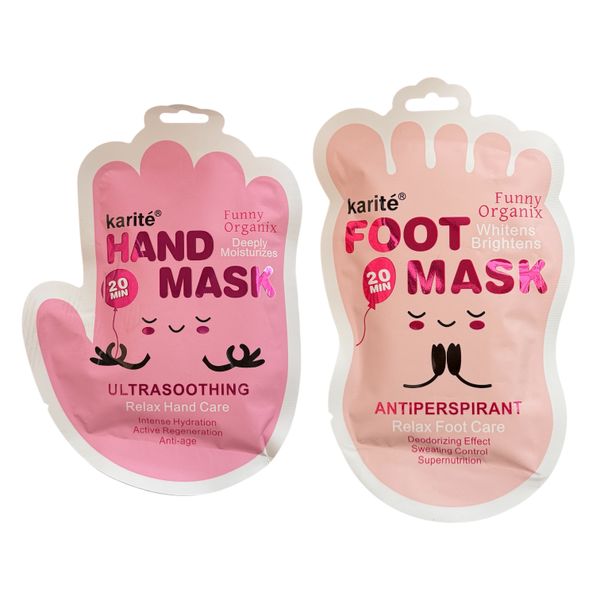 Pack of 2 - Karite 20 Mins Spa Hand &amp; Foot Mask Anti-aging Deep Moisturizes