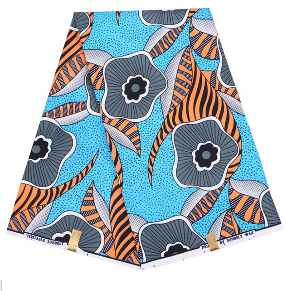 Shroom ankara wax fabric