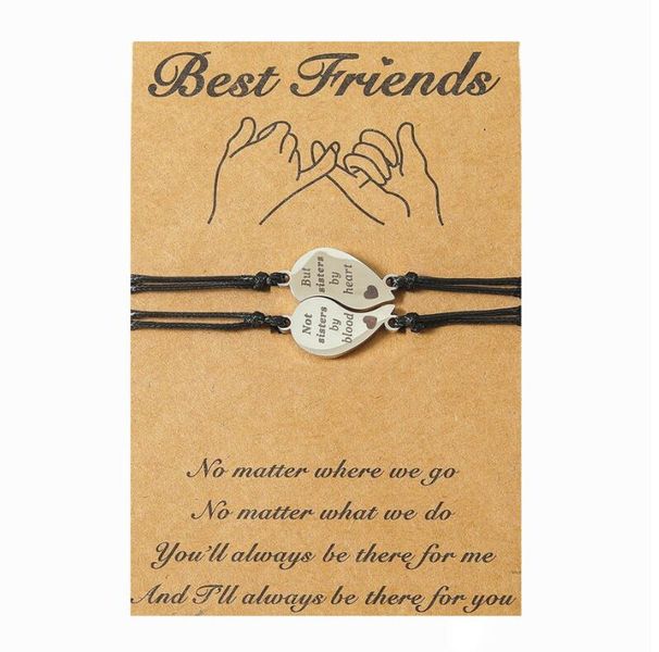 Best Friend Bracelet Set on Message Card