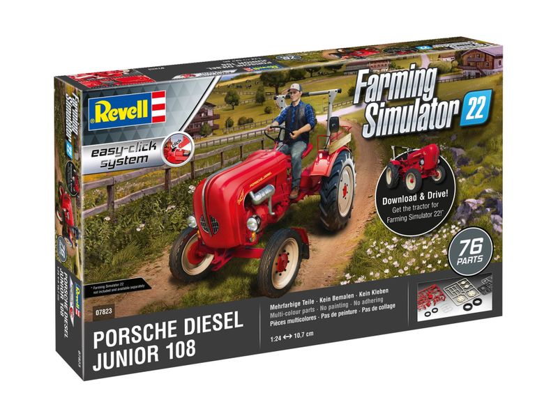 Revell Easy Click 1/24 Porsche Junior 108 Plastic Model Kit