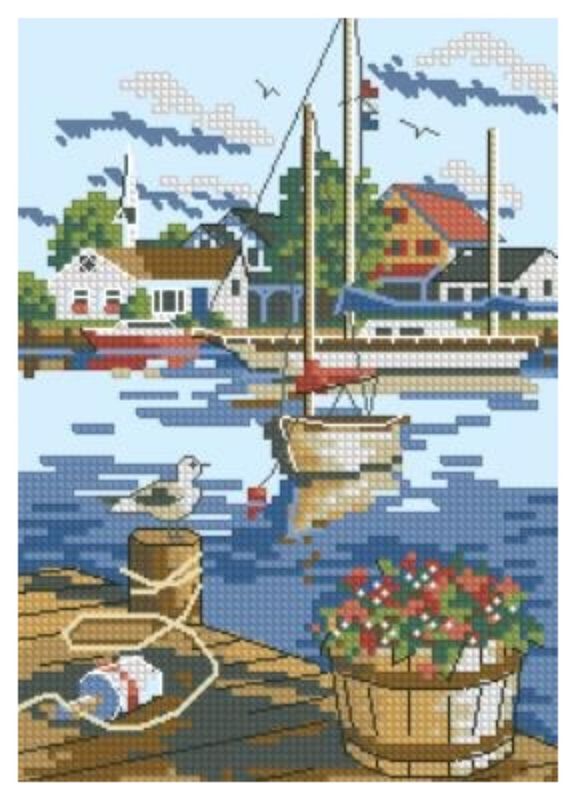 Cross Stitch Kit- Dockside View | Shop Today. Get it Tomorrow ...