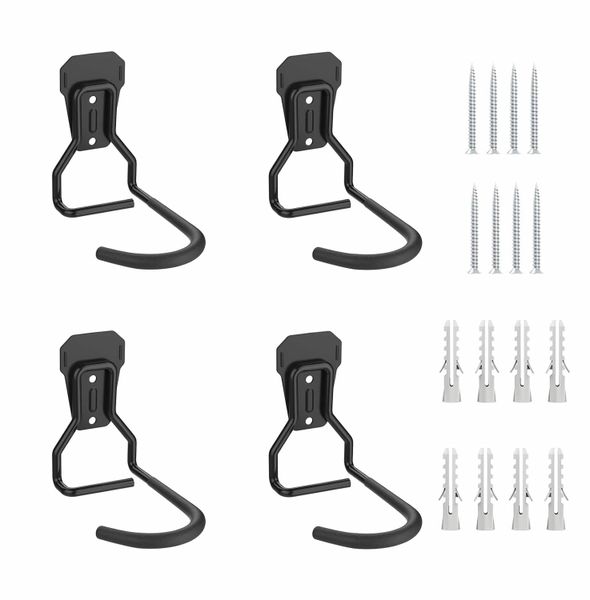 4Pack Bike Wall Mount with Fixed Hook,Heavy Duty Bike Storage Rack