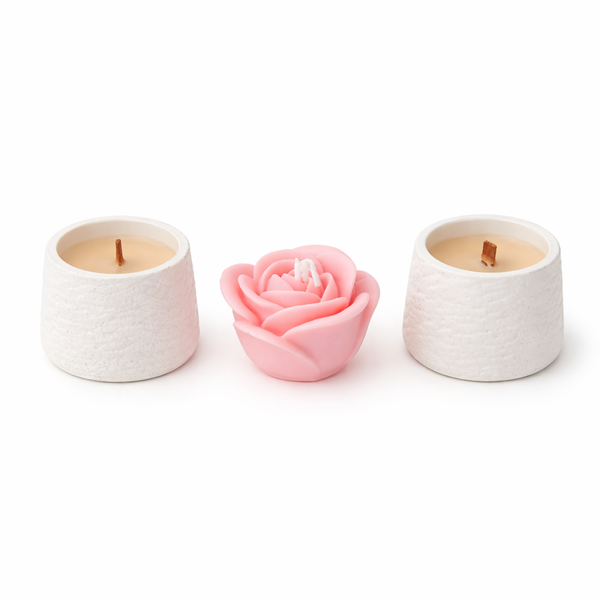 3 Pieces Decorative Candle Gift Set ( Vanilla and Caramel)