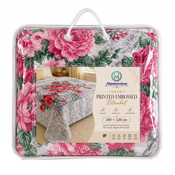 1Ply Printed Embossed Blanket Floral