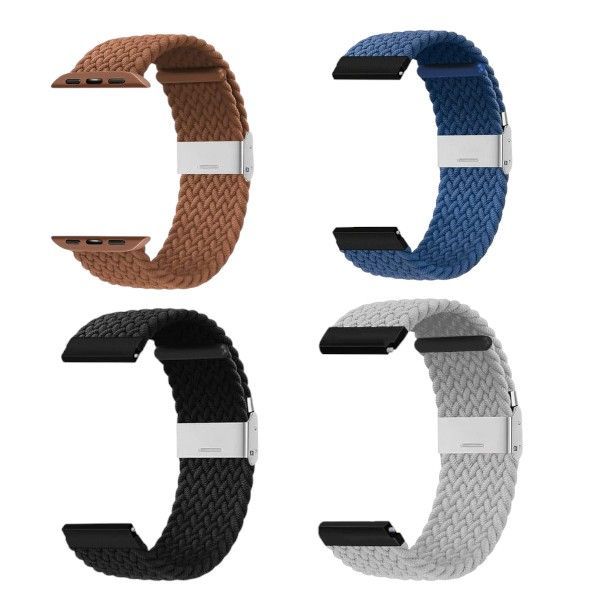 4-Pack Braided Nylon Watch Bands - 38/40/41mm - Multicolor