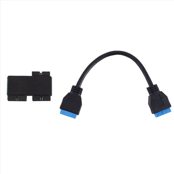 Usb 3 0 19Pin One-To-Two Hub With Chip And Modular Cable Design Hub