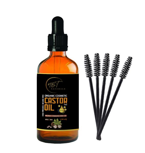 NBT Naturals -Castor oil- Certified Organic Cold Pressed-Virgin-Hexane Free