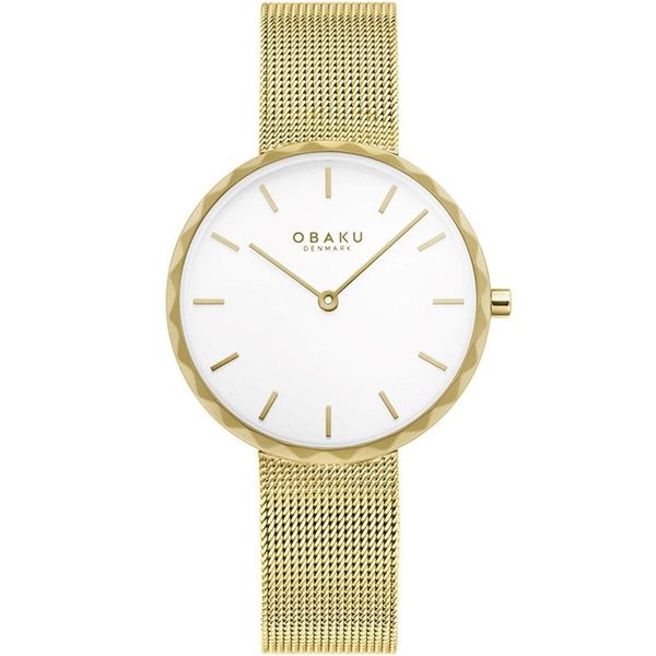 Obaku Folder Gold White Dial 32mm Watch - V252LXGIMG