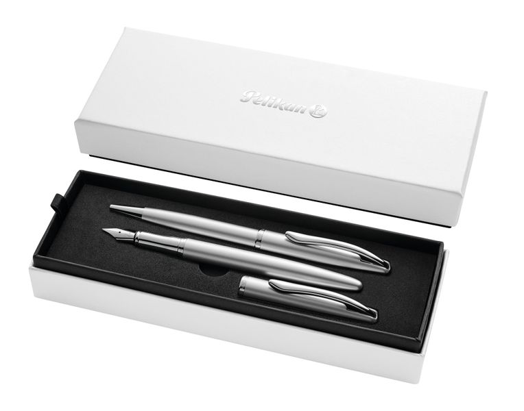 Pelikan fountain &amp; ballpoint pen Jazz Noble Elegance Silver