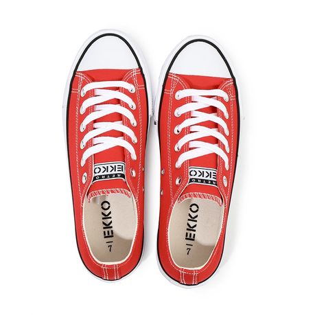 EKKO Retro Platform Women Canvas Sneakers Lo Red Daily Sale Shop