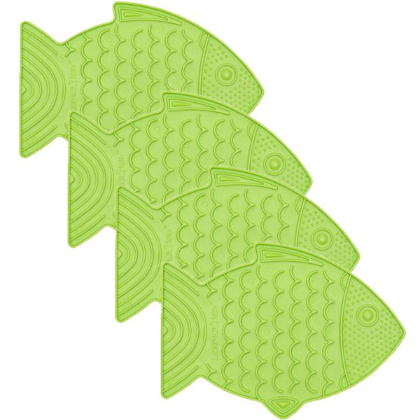 LickiMat Felix Feeding Bowl Lime - 4 x Pack