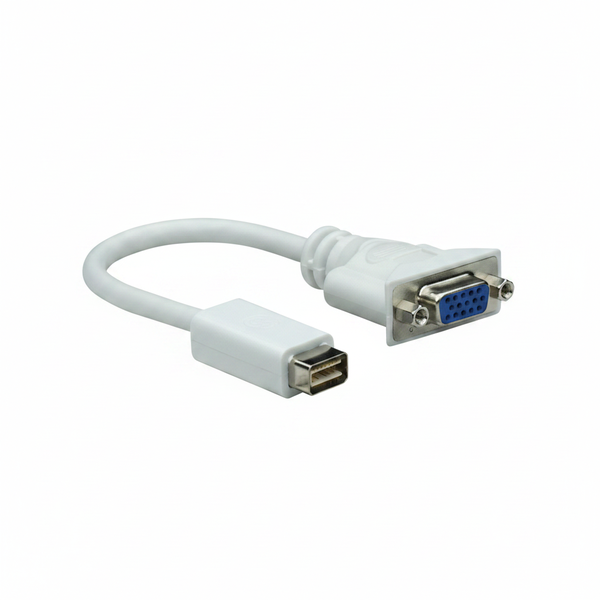 Mini DVI to VGA HD15F Cable Compatible with Apple Devices