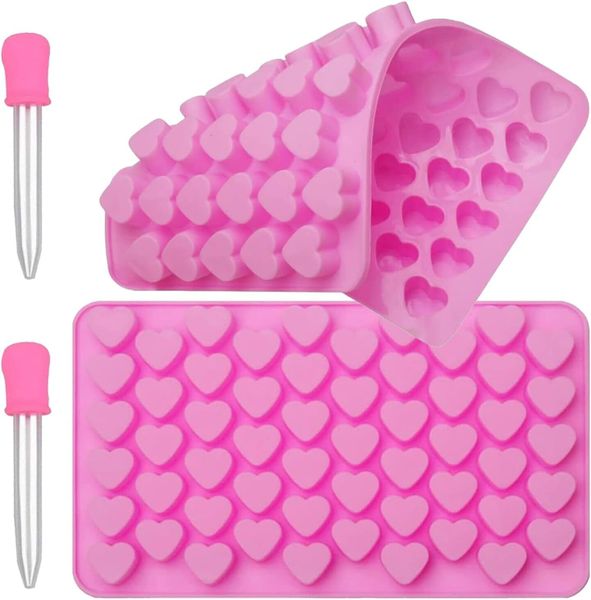 Heart Shaped Silicone Chocolate Mold 55 Cavities Non-stick Candy Baking
