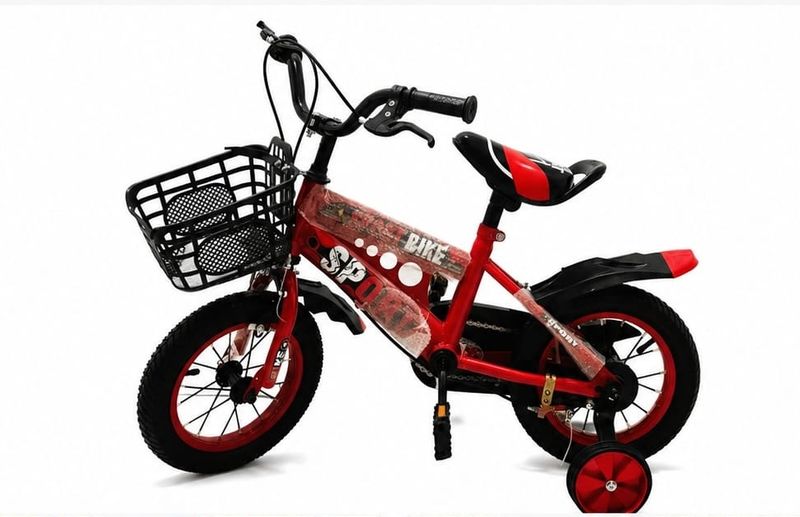 High Quality Children's Bicycle with Front Basket and Training Wheels