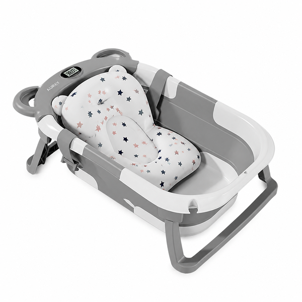 Foldable Baby Bath Tub with Bath Mat and Temperature Display AUREY