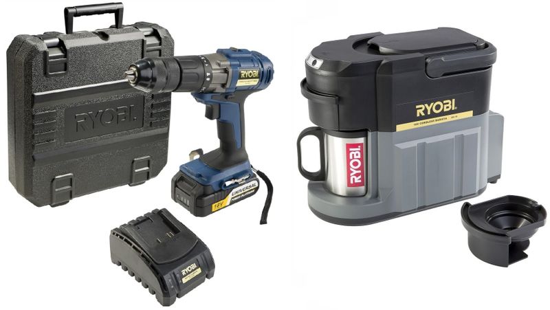 Ryobi - 18v Li-Ion Impact Drill Kit And Cordless Barista