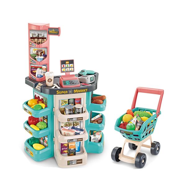 Supermarket Shopping Set for Kids-Pretend Play Shopping Grocery Store