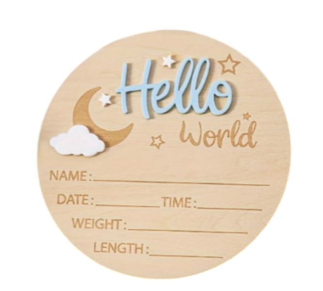 Hubb's Wooden Hello World New-born