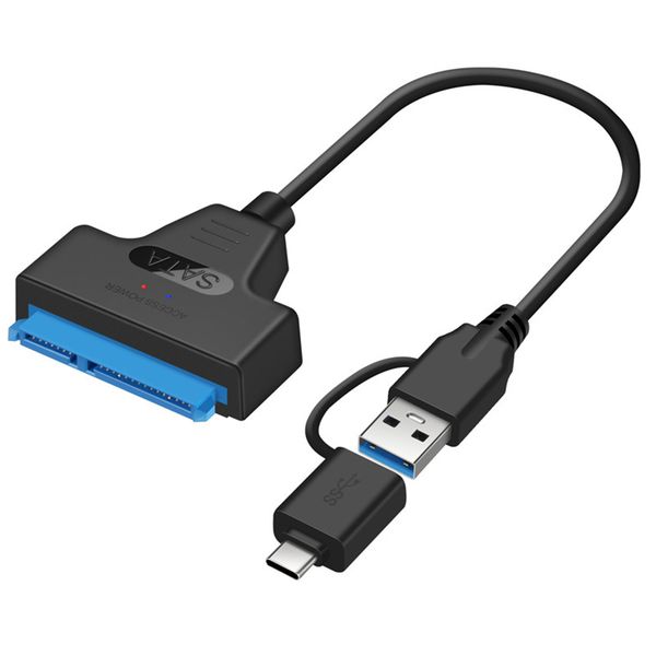 USB 3.0 to SATA III Adapter Cable with USB C to USB Converter