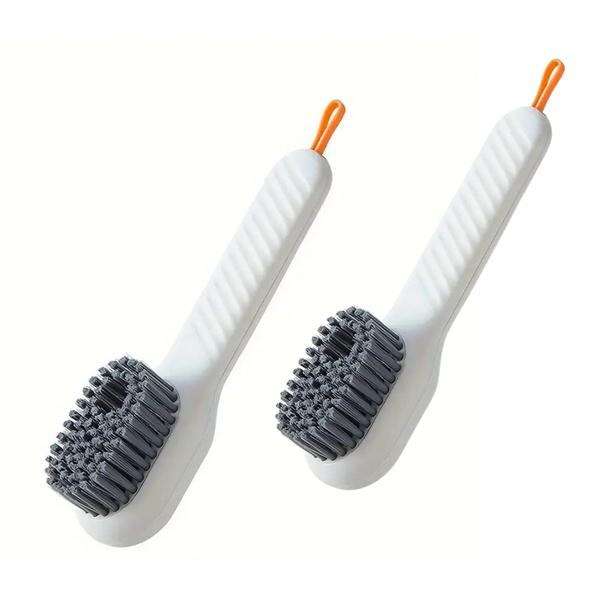 2-Piece Shoe Cleaning Brush Pack (with soap dispensers)