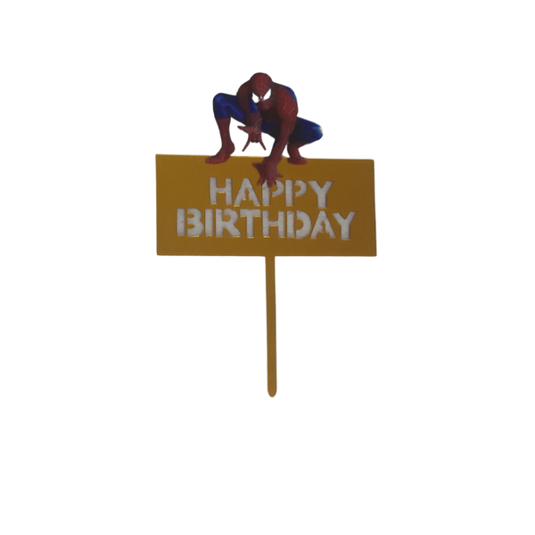 Spiderman Happy Birthday Cake Topper