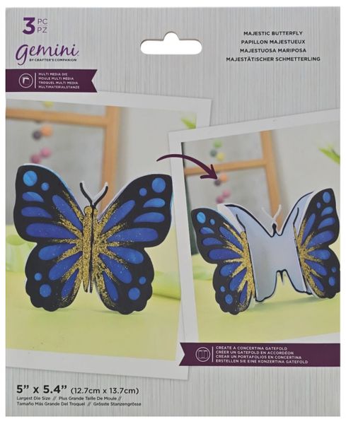 Butterfly Metal Die Set for Die-Cutting Machine - 3 Metal Dies