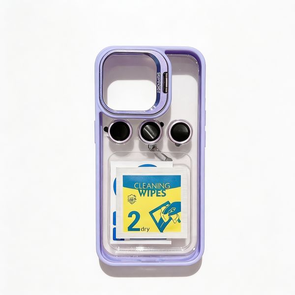 Magnetic Transparent Cover with Lens Compatible with iPhone17 16 15 Pro Max