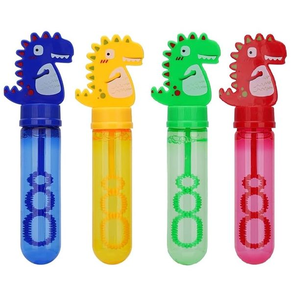 Dinosaur Bubble Tubes 14cm - Set of 4