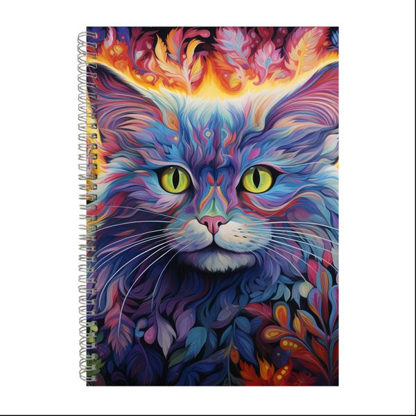 CAT PSYCHEDELIC Gift Idea A4 Notepad 226