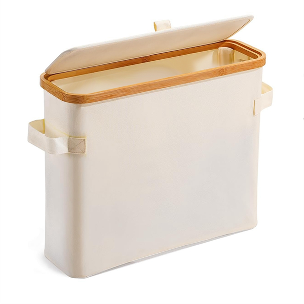 Bamboo Toilet Paper Storage Toilet Paper Stand with Bamboo Lid for Restroom