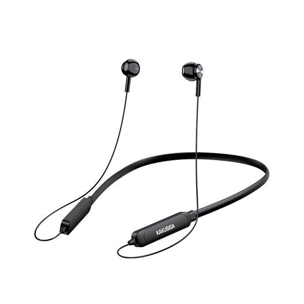 KAKUSIGA Black Neck Bluetooth Headphones Earphones Sportys Control Buttons