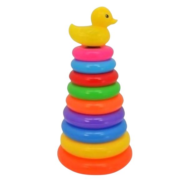 Stacking Rings Tower Early Learning Educational Toy for Toddlers &amp; Babies