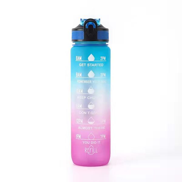BPA Motivational Water Bottle 1 Liter - Assorted Colours