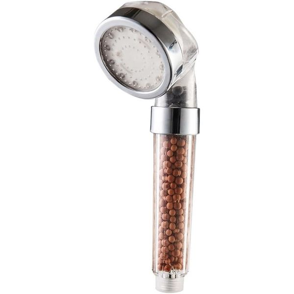 Water-saving shower head, handheld shower with mineral stones