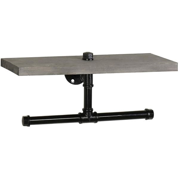 Wall Mounted Toilet Paper Holder with Shelves For bathroom kitchen