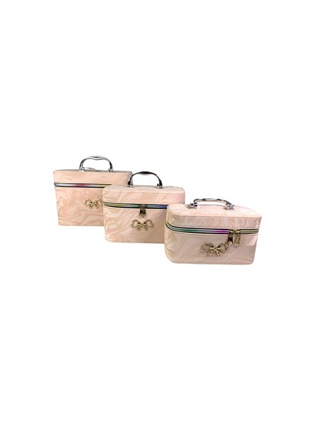 3-Piece Professional Makeup Cosmetic Vanity Case Storage Box Set